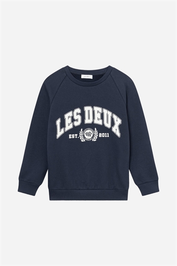 Les Deux Sweatshirt - Universitet - Mörk marinblå/Lätt elfenben